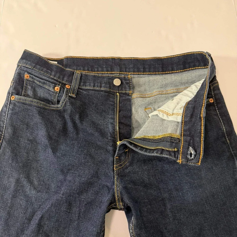 Levis 569 Loose Straight Leg Jeans Mens W34 L34 Dark Indigo Blue Denim 3757